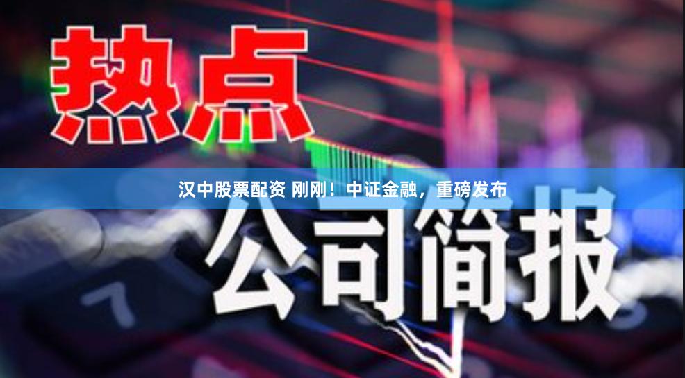 汉中股票配资 刚刚！中证金融，重磅发布