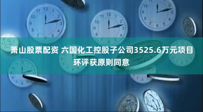 萧山股票配资 六国化工控股子公司3525.6万元项目环评获原则同意