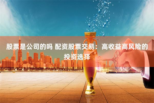股票是公司的吗 配资股票交易：高收益高风险的投资选择